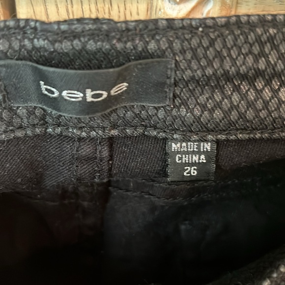 BEBE METALLIC SNAKE PRINT PANTS - NWOT - Picture 3 of 4